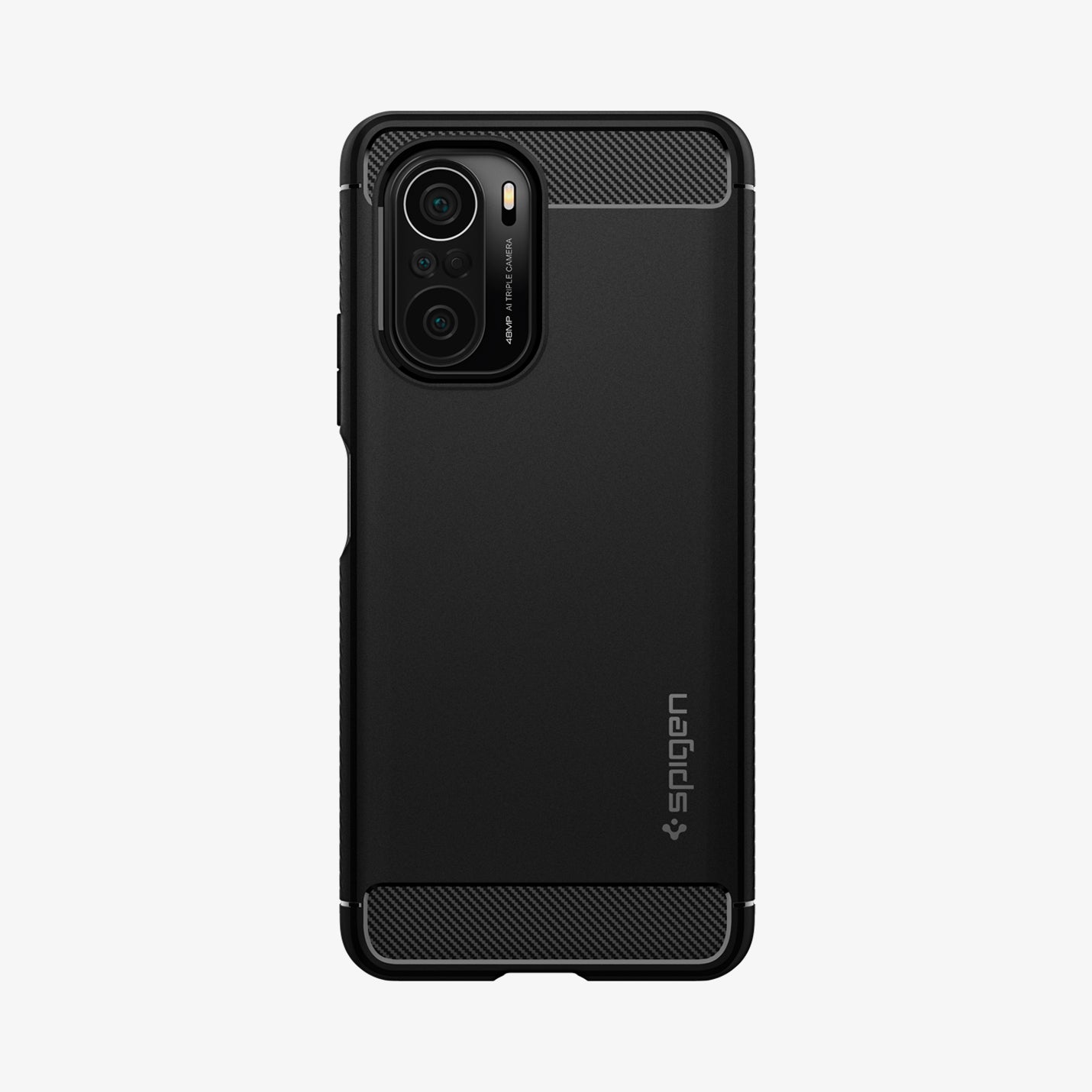 ACS03006 - Xiaomi POCO F3 Rugged Armor Case in Matte Black showing the back