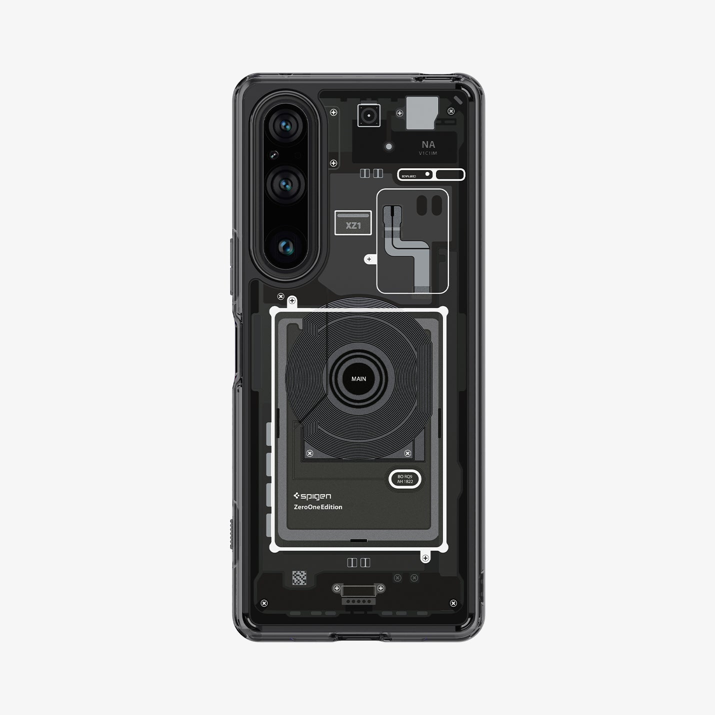 ACS06205 - Sony Xperia 1 V Case Ultra Hybrid Zero One showing the back