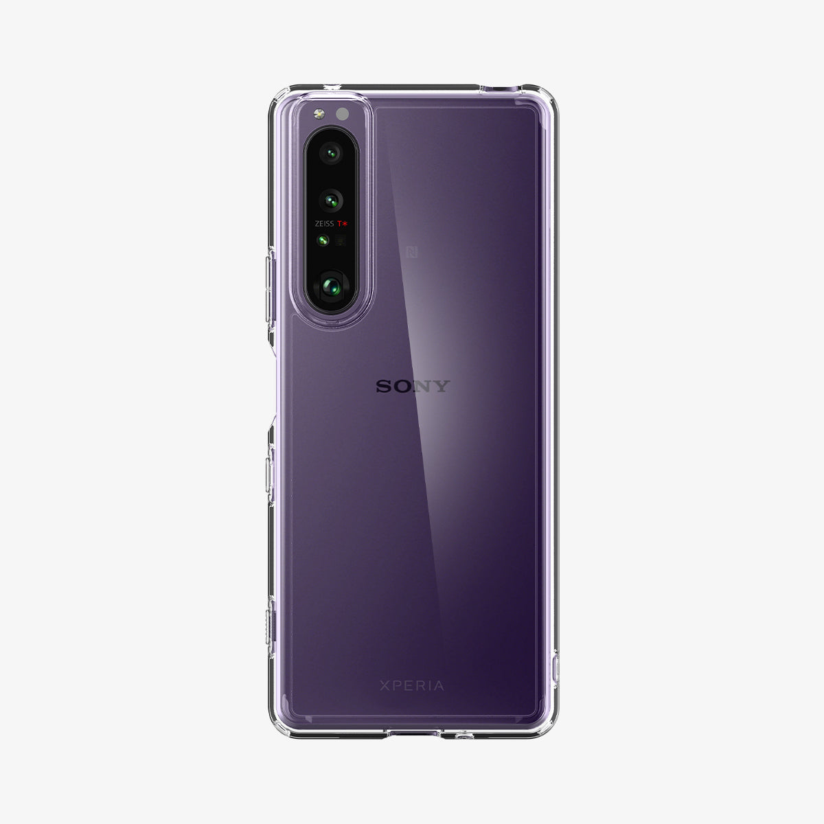 ACS03131 - Sony Xperia 1 III Case Ultra Hybrid in crystal clear showing the back