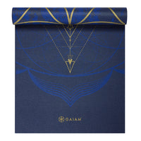 Reversible Metallic Sun & Moon Yoga Mat (6mm) half rolled