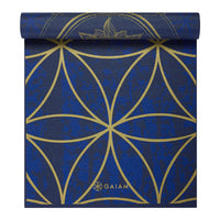 Reversible Metallic Sun & Moon Yoga Mat (6mm) half rolled
