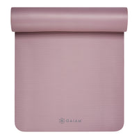Gaiam Fitness Mat (10mm) Purple rolled