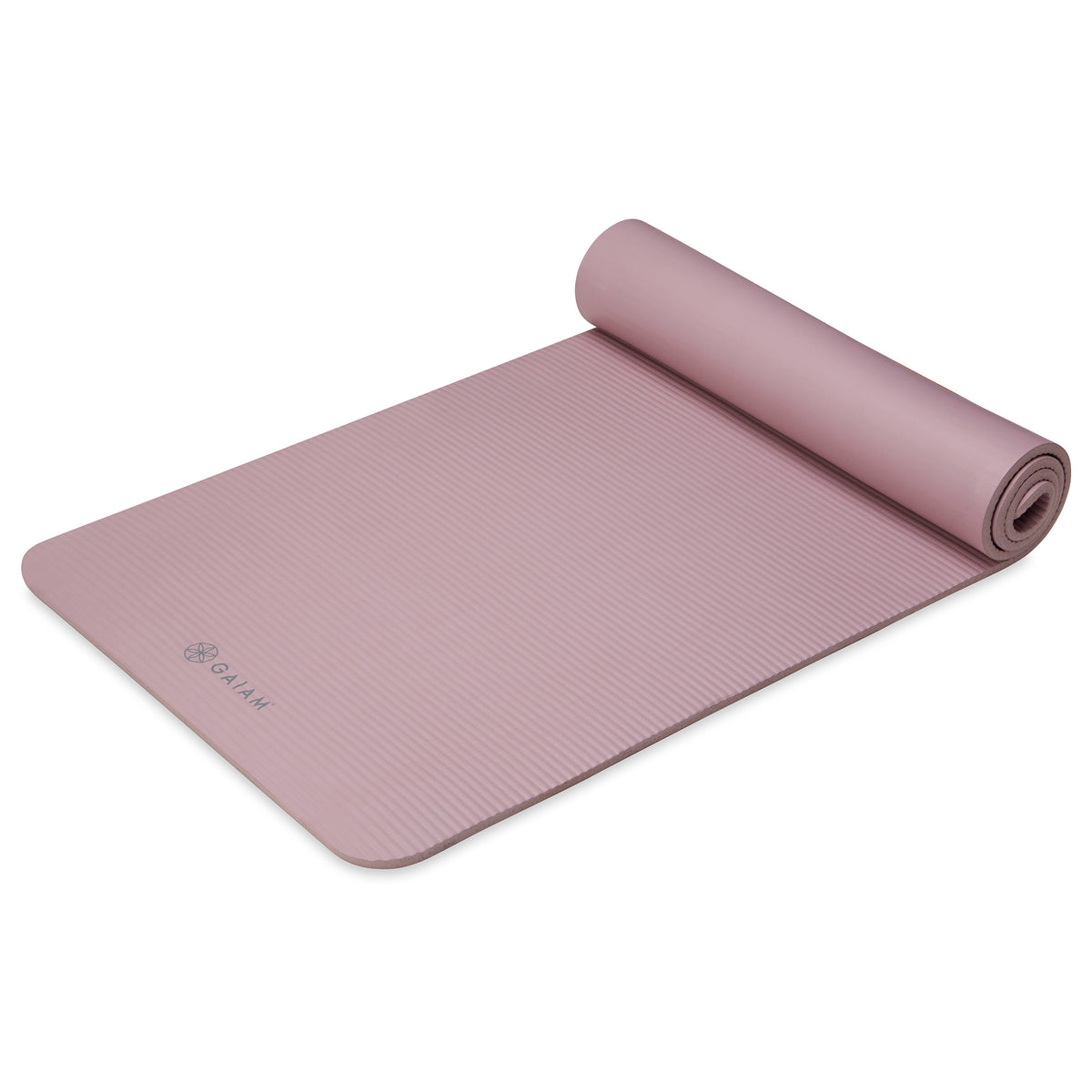 Gaiam Fitness Mat (10mm) Purple rolled